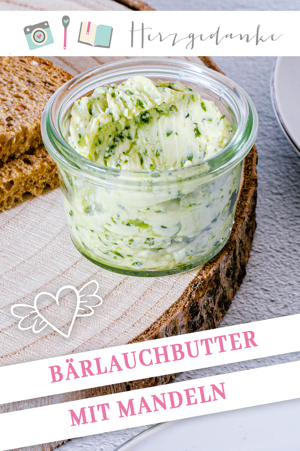 Bärlauch-Butter mit Mandeln und Limette