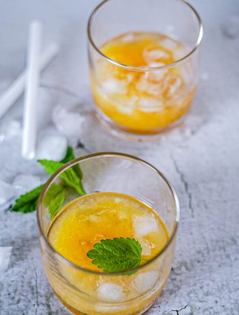 Fruchtiger Limes mit Südfrüchten und Vodka