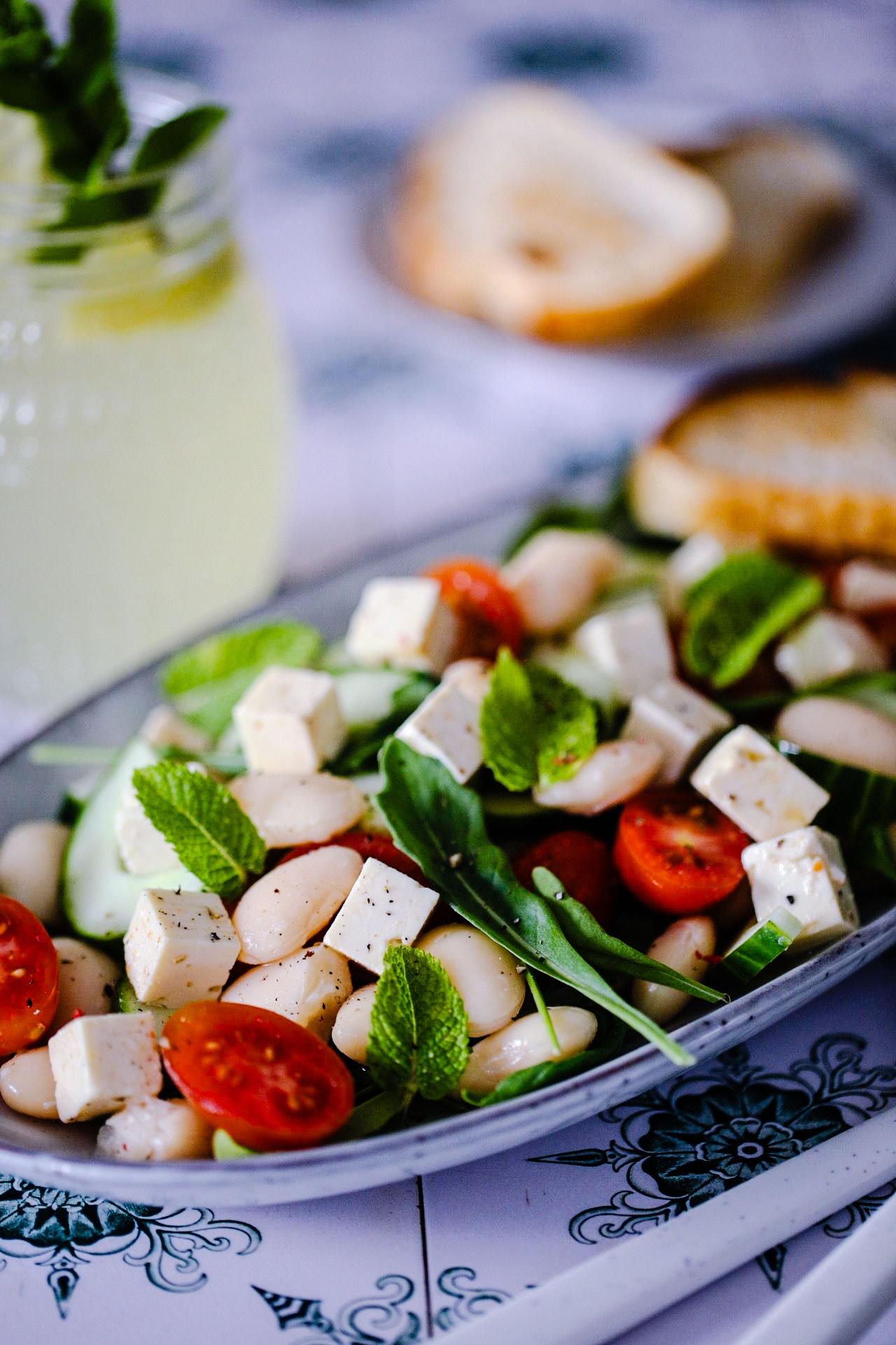 Einfacher Bohnensalat mit Patros